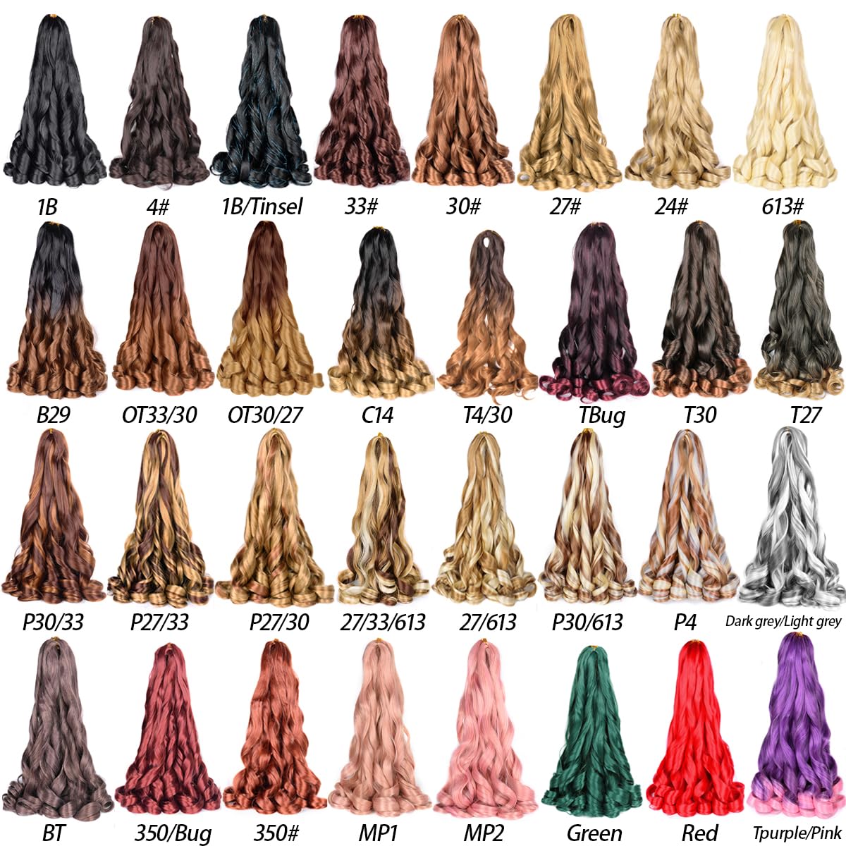 Luoyudu French Curl Braiding Hair texture comparison