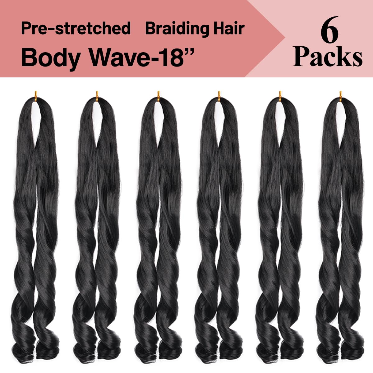 Luoyudu French Curly Braiding Hair 18 Inch close-up texture