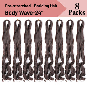 Luoyudu French Curly Braiding Hair 24 Inch #4 Brown in a twist style