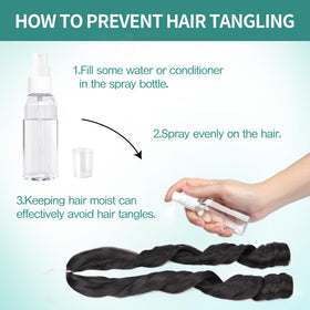 Luoyudu French Curly Braiding Hair displayed with styling tools
