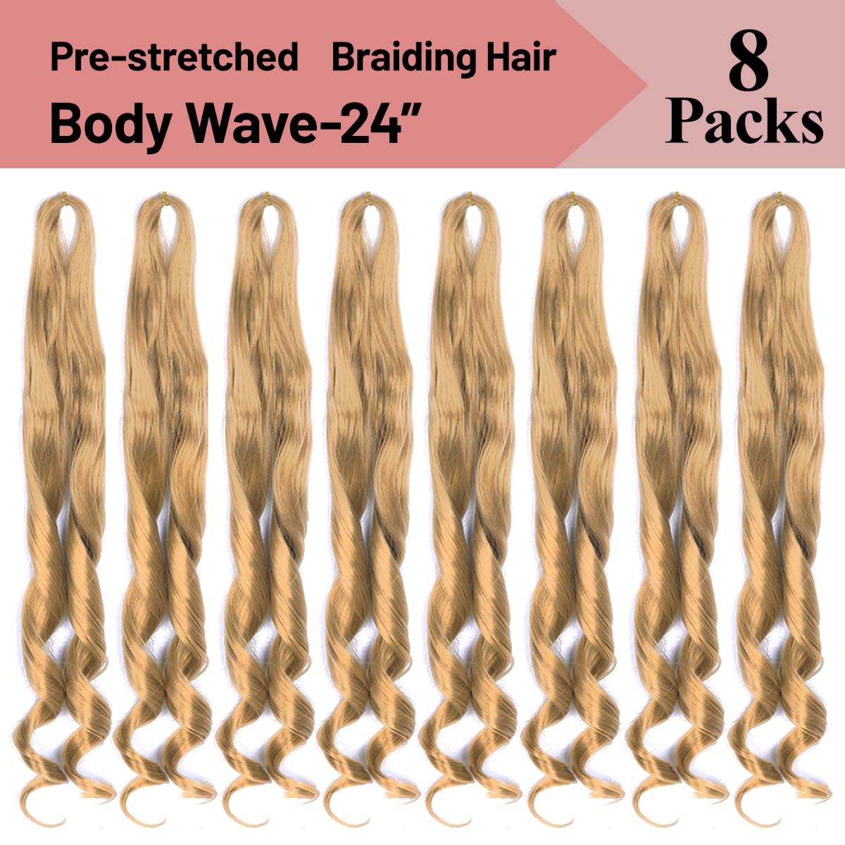 Luoyudu French Curly Braiding Hair Extensions 24 inch packaging
