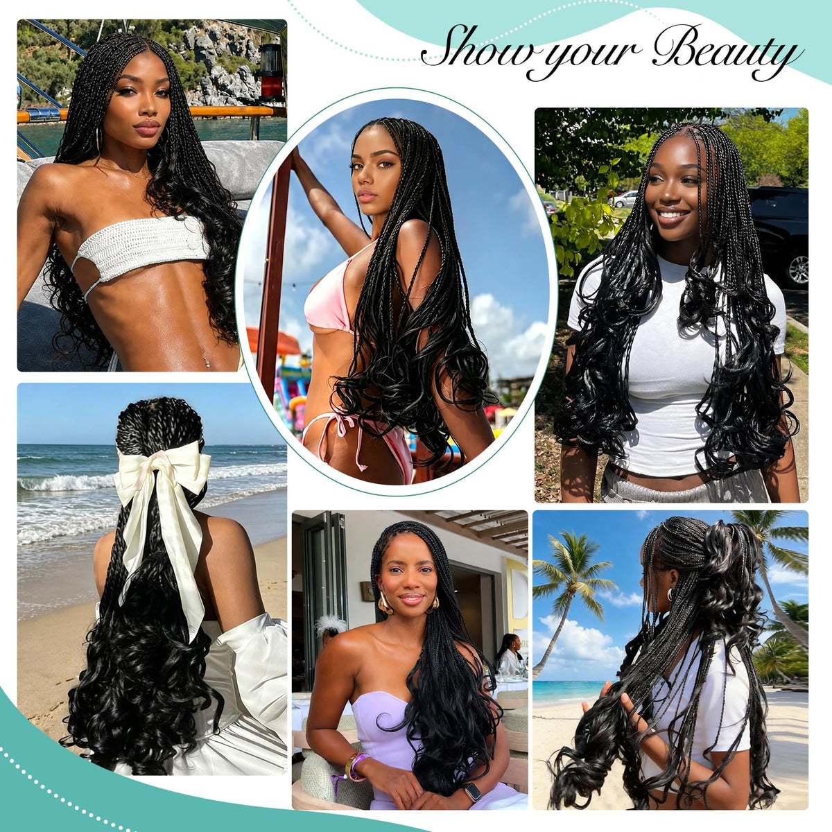 Luoyudu French Curly Braiding Hair in various lengths