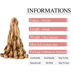 Luoyudu French Curly Braiding Hair P27/30 side view