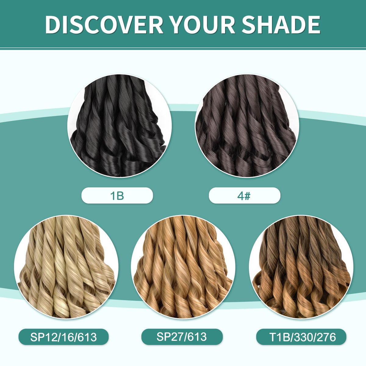 Luoyudu French Curly Braiding Hair packaging side view
