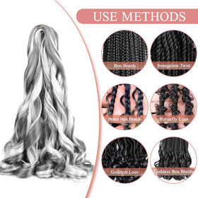 Luoyudu French Curly Braiding Hair showing curl pattern
