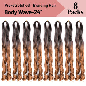 Luoyudu French Curly Braiding Hair styled in loose waves