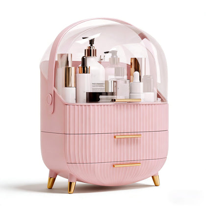 lurcns Vanity Organizer front view in pink