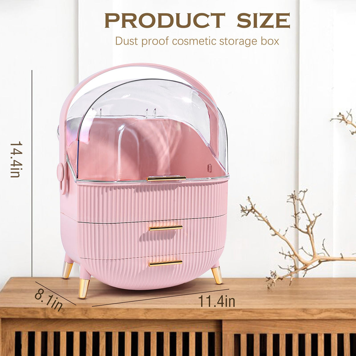 lurcns Vanity Organizer with lid closed displaying sleek design