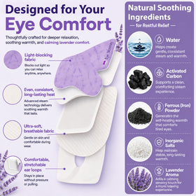LURE Eye Serenity Steam Eye Mask lavender back view