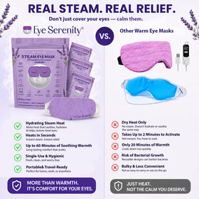 LURE Eye Serenity Steam Eye Mask lavender open view