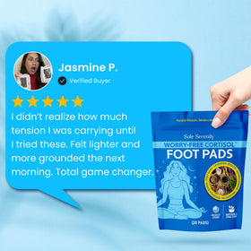 LURE foot pads displayed with relaxation items