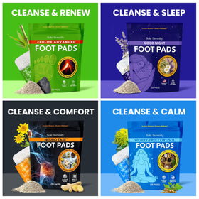 LURE foot pads with soothing background