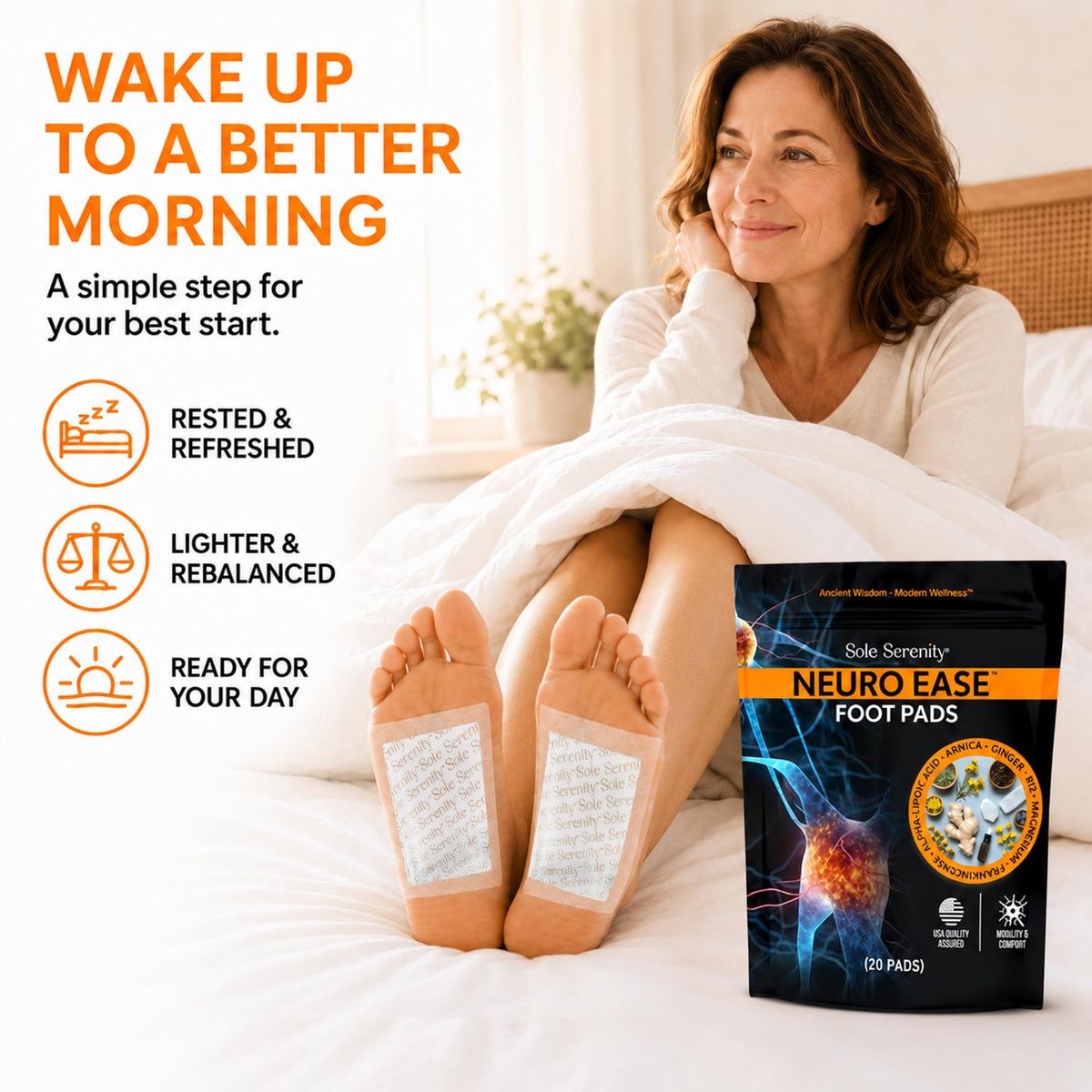 LURE NeuroEase Foot Pads lifestyle scene