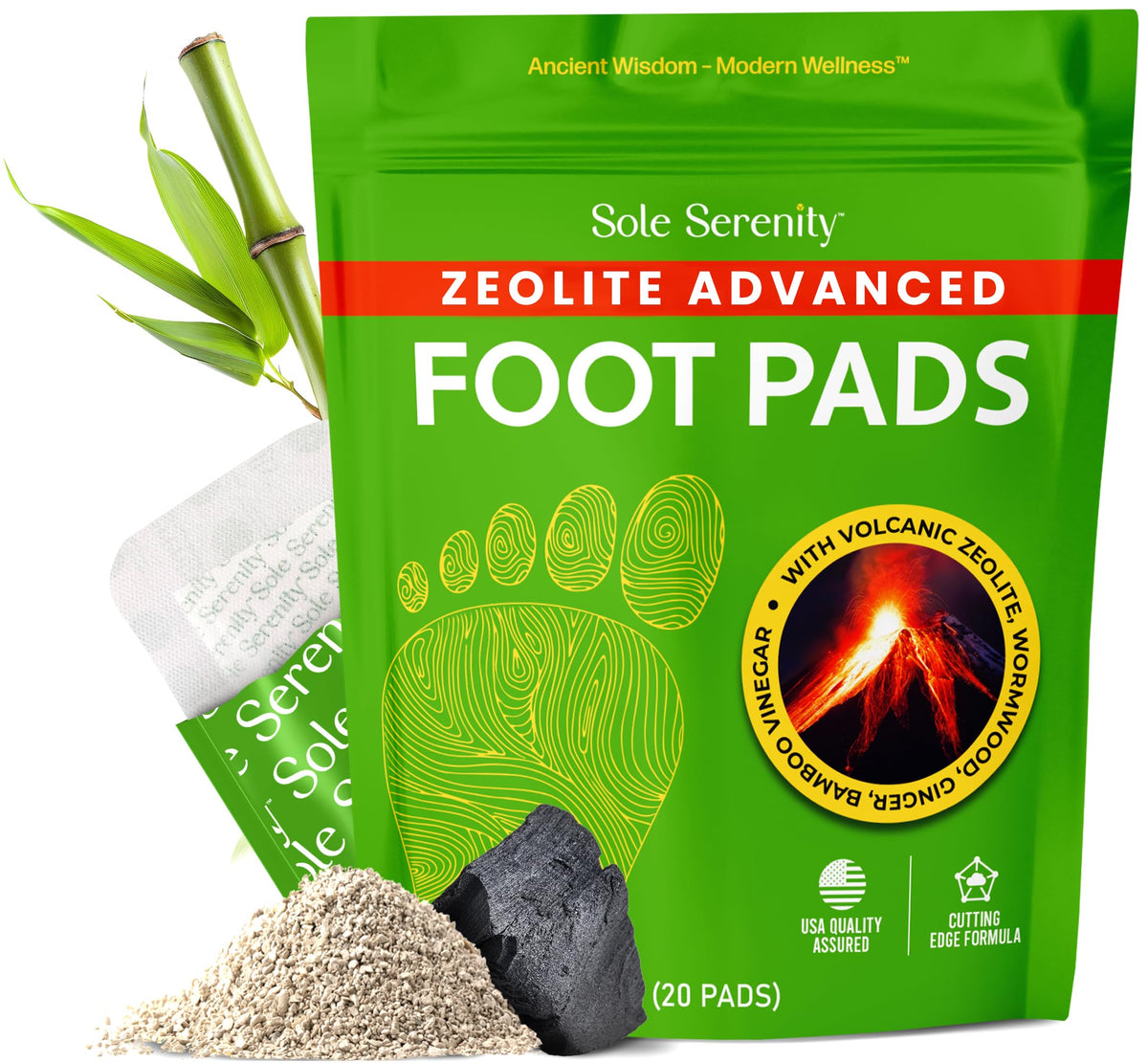 LURE Sole Serenity Foot Pads packaging front view