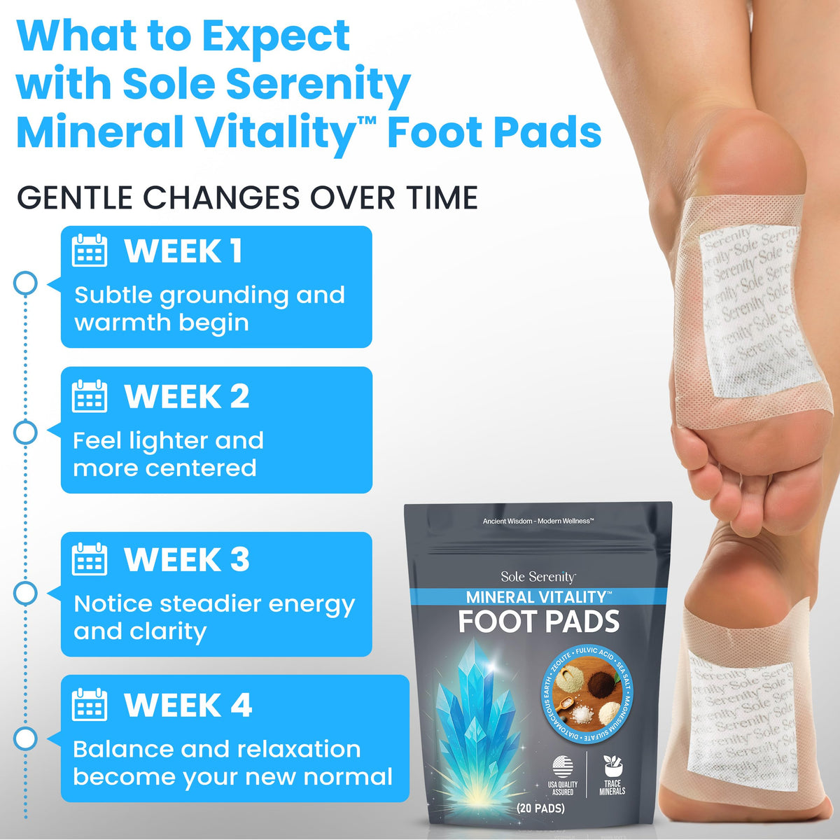 LURE Sole Serenity Foot Pads with trace minerals