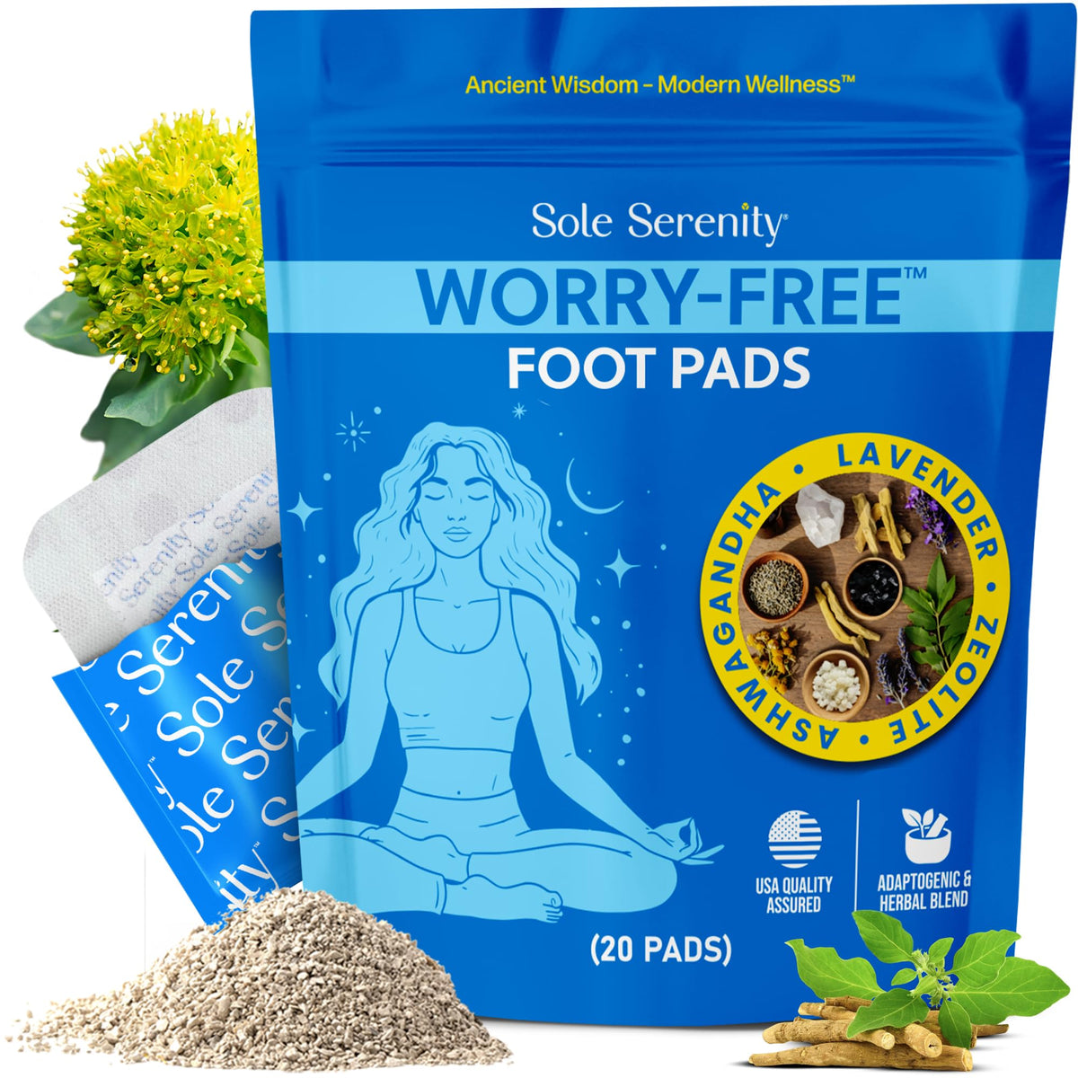LURE Worry-Free Overnight Foot Pads 20 Pack front view