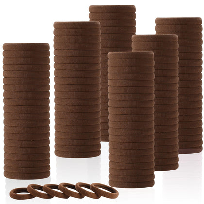 LuSeren 120 Pcs No Damage Hair Ties brown packaging front view