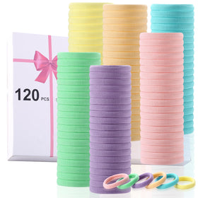 LuSeren 120 Pcs No Damage Hair Ties in premium gift box