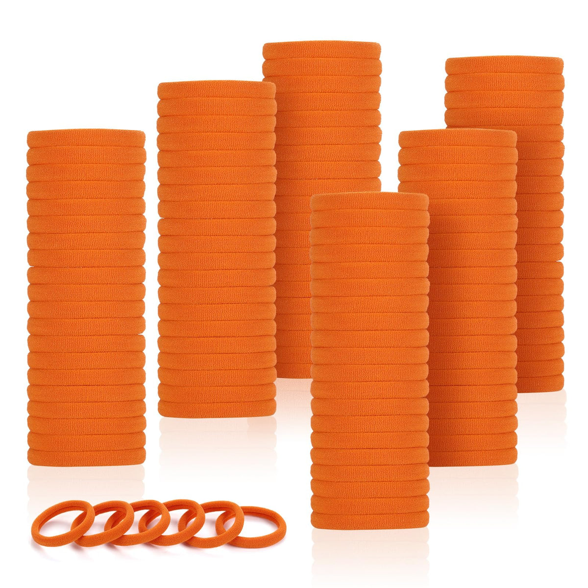 LuSeren 120 Pcs orange hair ties in premium gift box