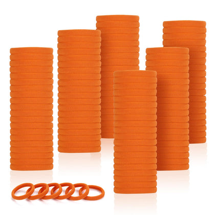 LuSeren 120 Pcs orange hair ties in premium gift box