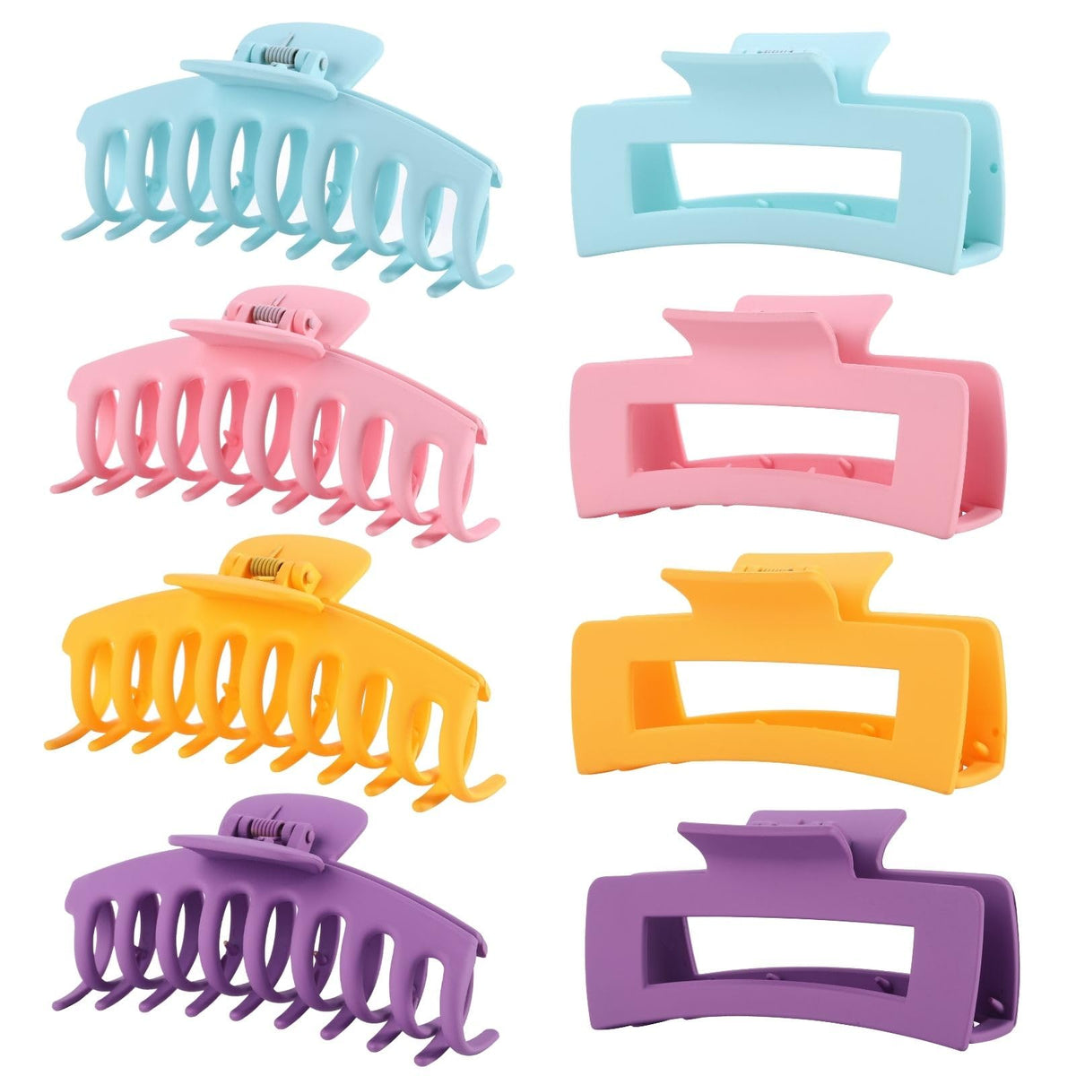 LuSeren 8 pack colourful hair clips in assorted colours
