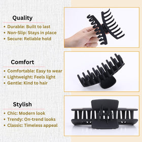 LuSeren Black Hair Clip from side view
