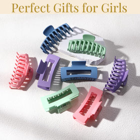 LuSeren colorful hair claw clips arranged together
