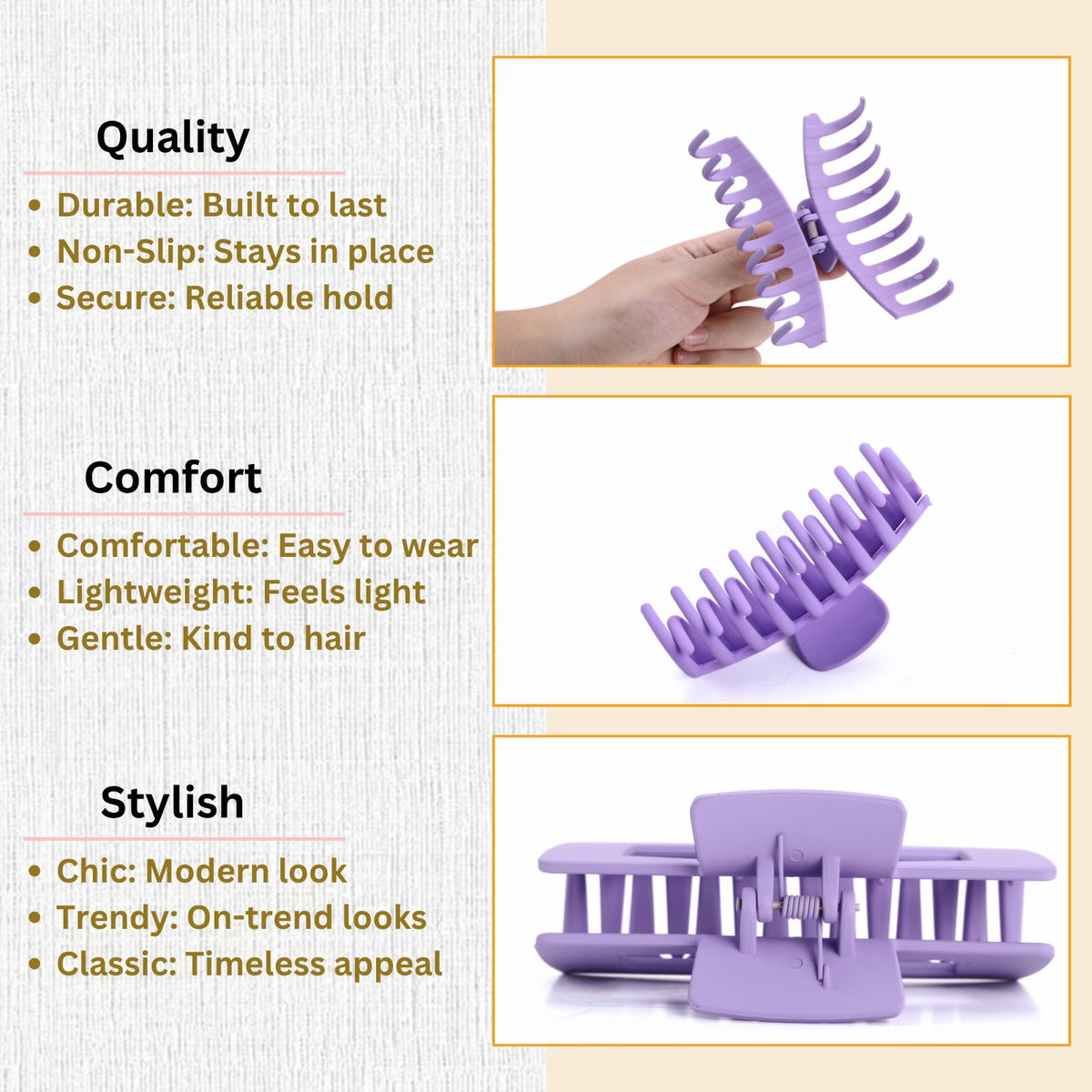 LuSeren hair claw clips in gift box