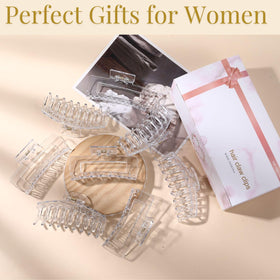 LuSeren hair clips in various clear colours