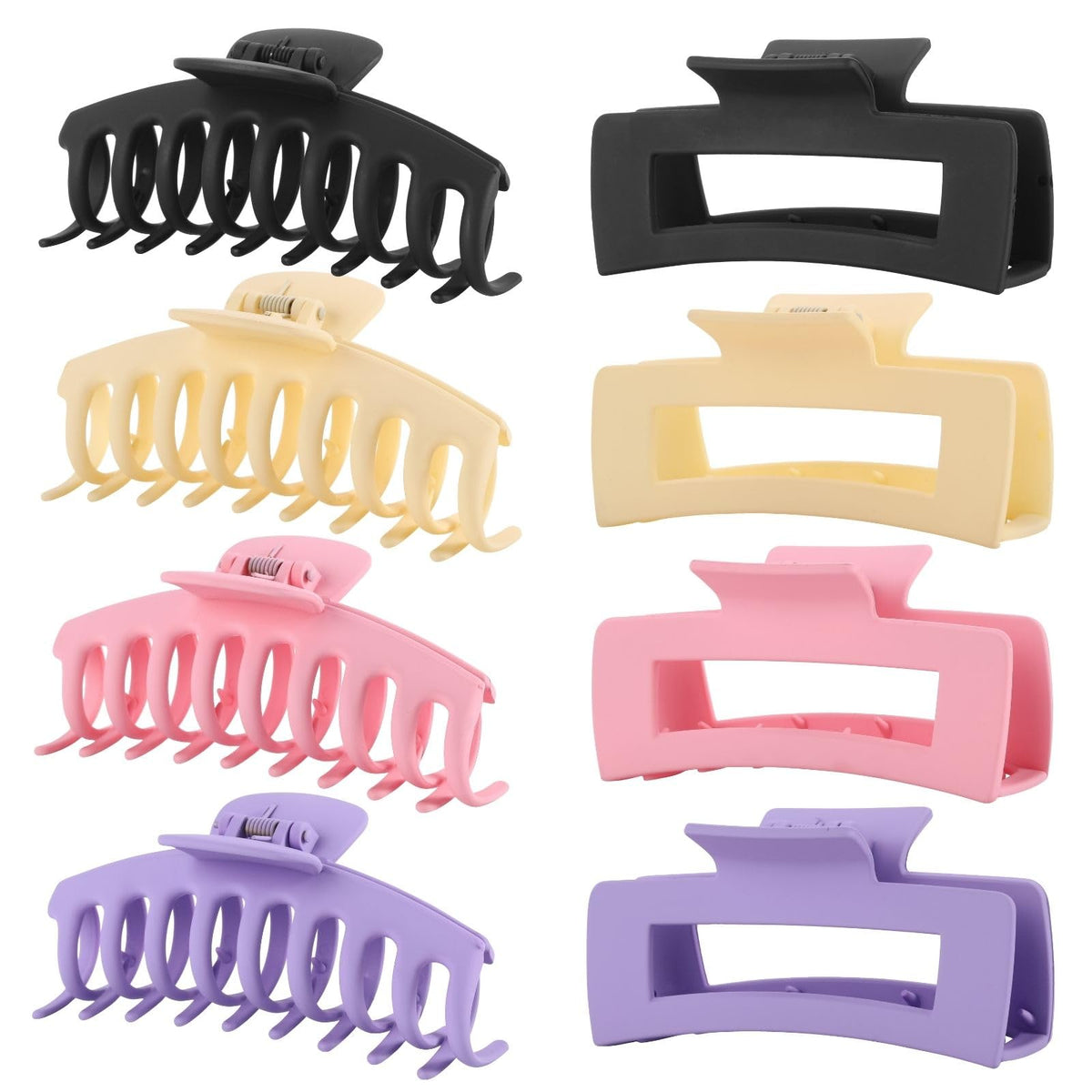 LuSeren hair clips in various colours on a model