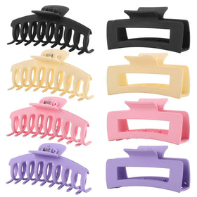 LuSeren hair clips in various colours on a model