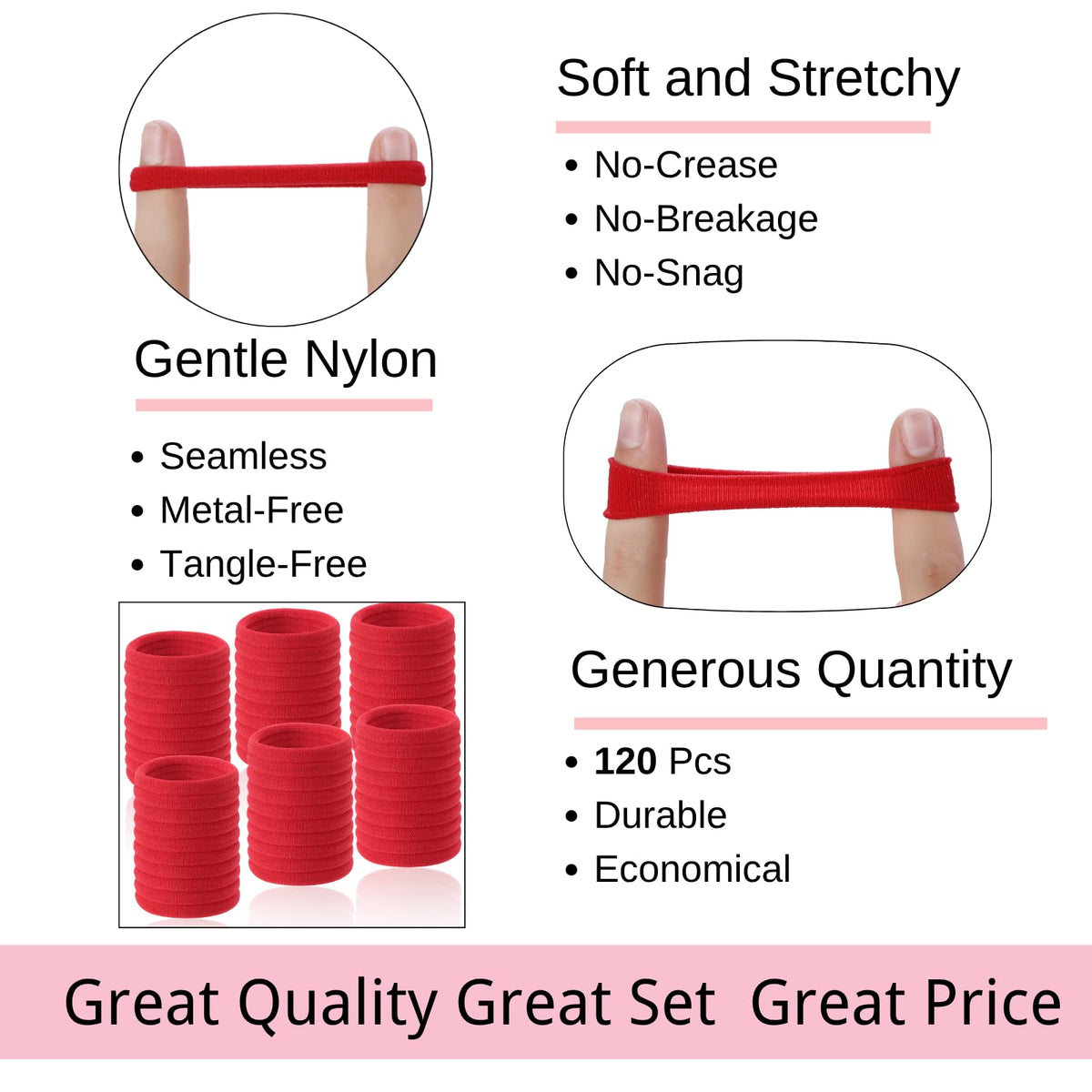 LuSeren hair ties displayed with a casual outfit