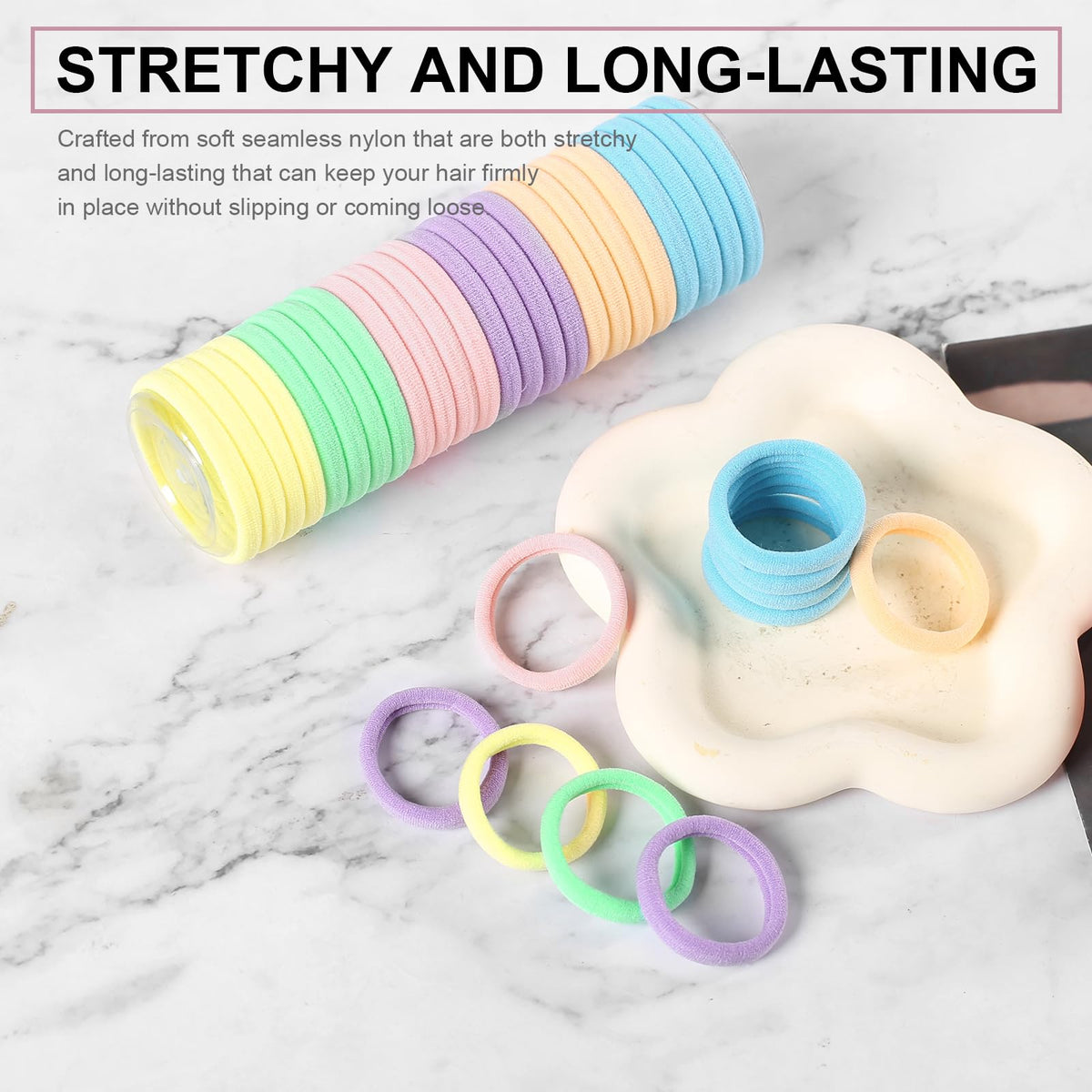 LuSeren hair ties in use at a casual outing