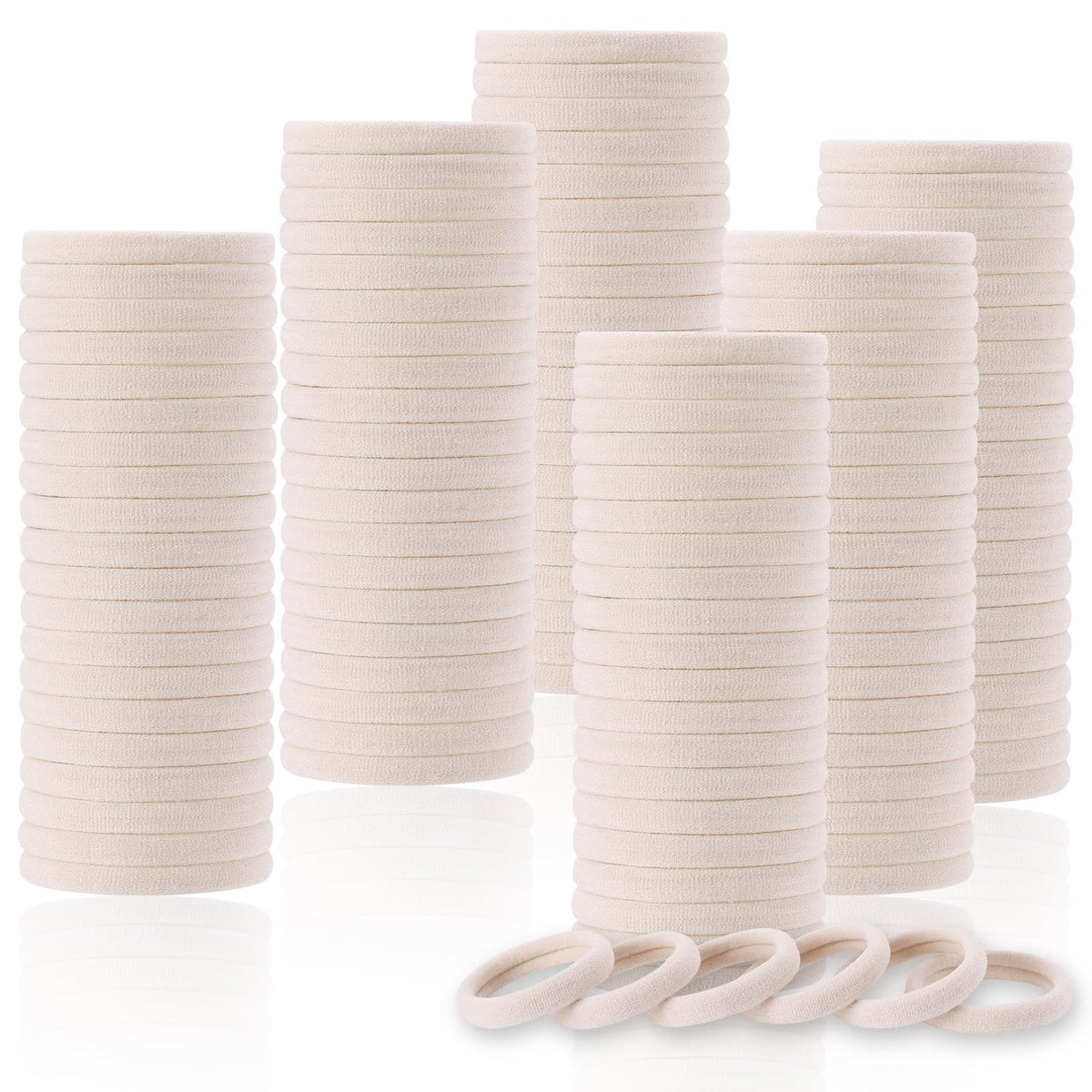 LuSeren hair ties with a measuring tape for size reference
