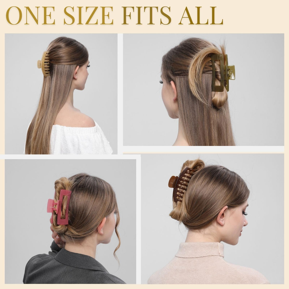 LuSeren Jelly Hair Clip in use on curly hair