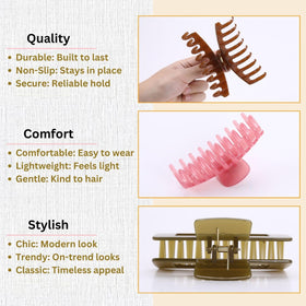 LuSeren Jelly Hair Clip in use on straight hair