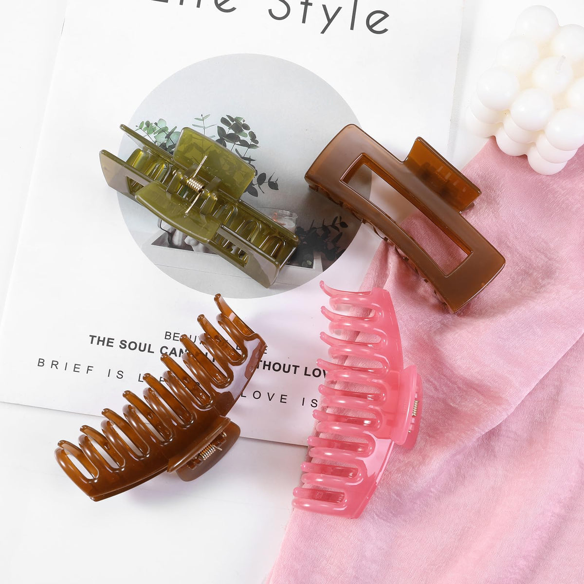 LuSeren Jelly Hair Clips assorted colours displayed