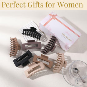 LuSeren Large Hair Claw Clips showing inner teeth design