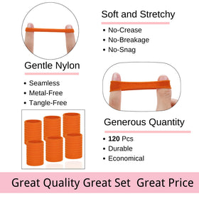 LuSeren orange hair ties displayed on a white background
