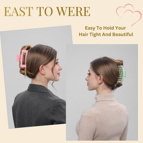 LuSeren pastel blue hair claw clip back view