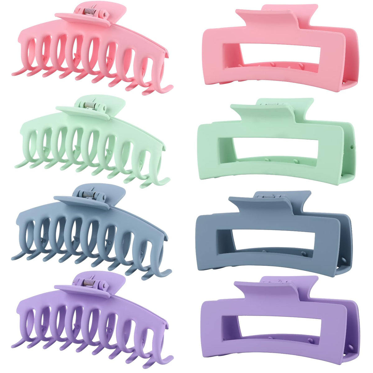 LuSeren pastel green hair claw clip front view