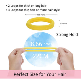 LuSeren yellow hair ties in premium packaging