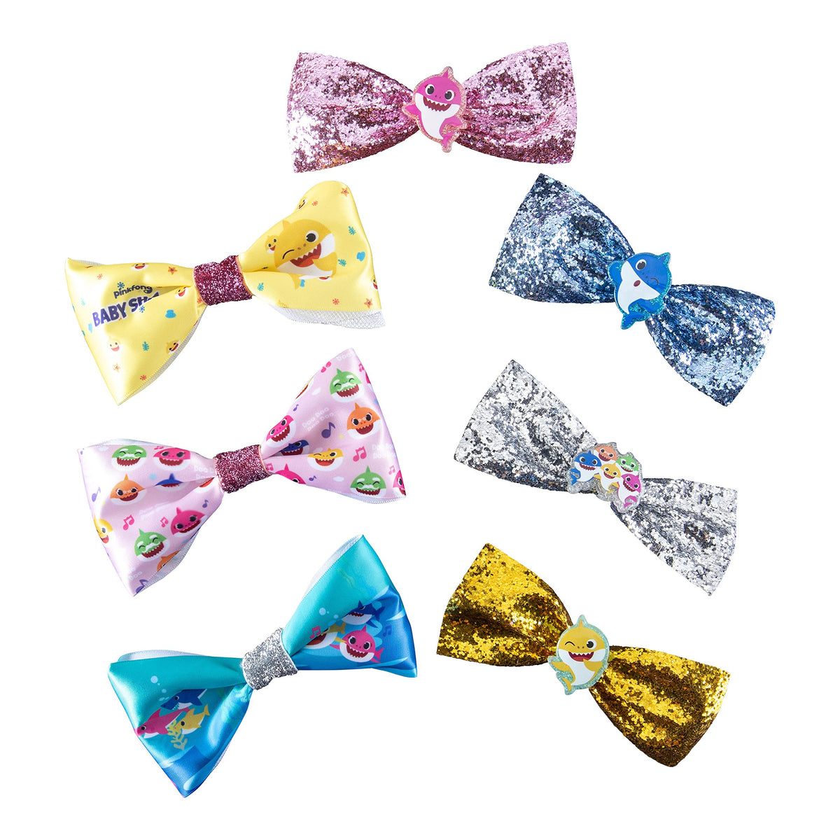 LUV HER Baby Shark Hair Bow featuring a character close-up