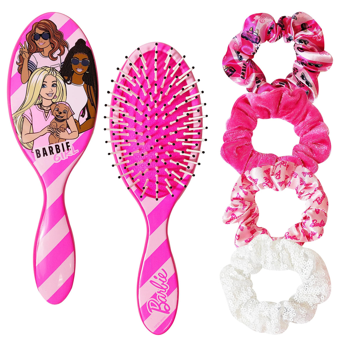 LUV HER Barbie Hair Accessory Set including hairbrush and scrunchies