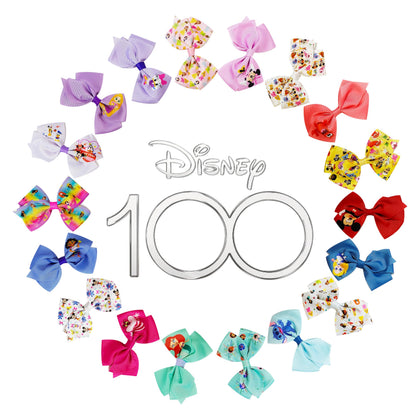 LUV HER Disney 100th Anniversary Hair Accessory Pack front view with bow clips