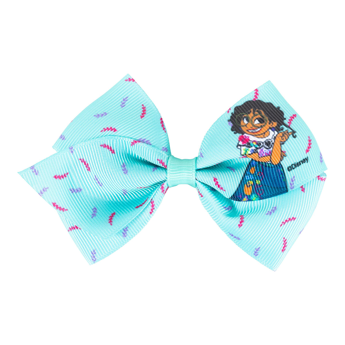LUV HER Disney Encanto hair bow clip showing non-slip grip detail