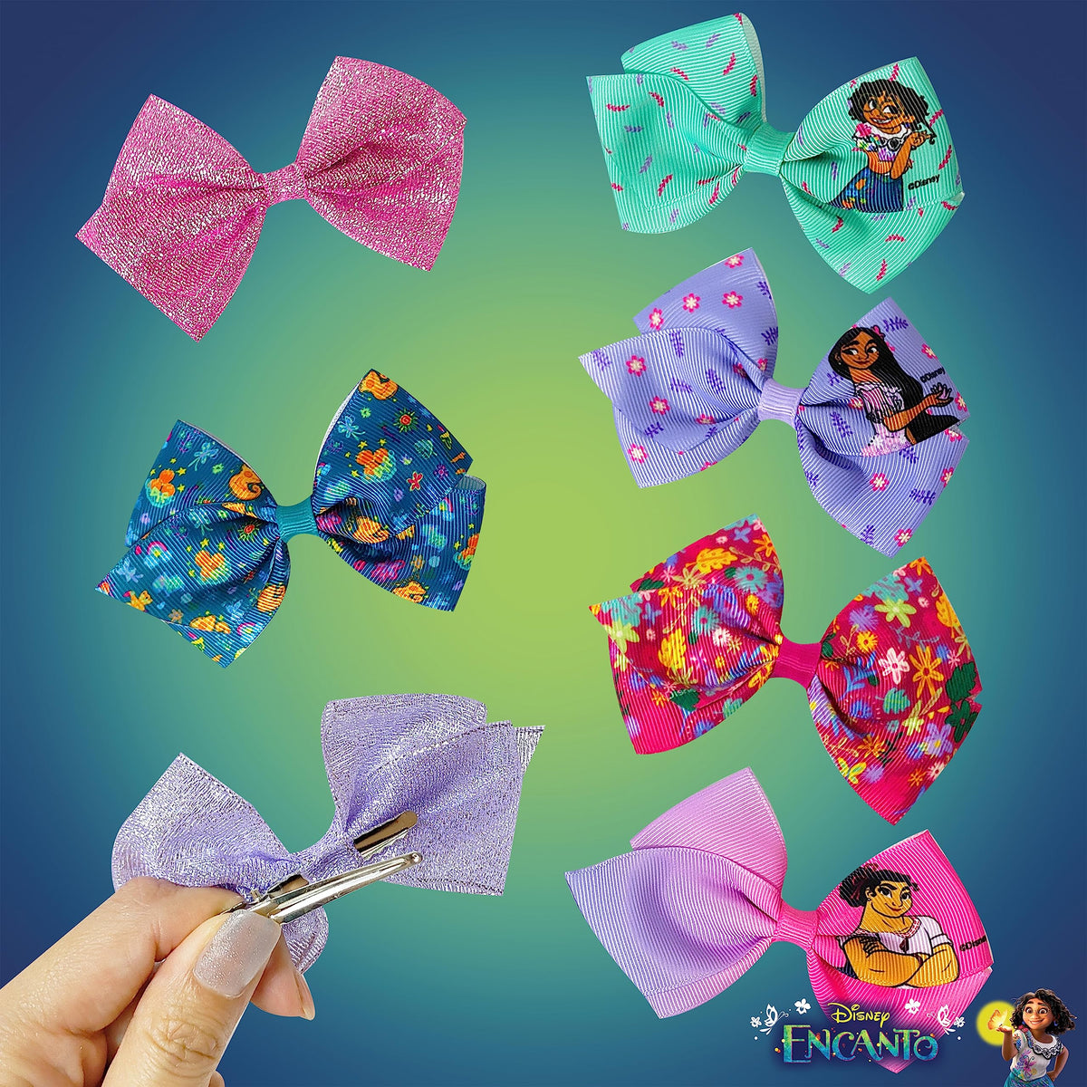 LUV HER Disney Encanto hair bow clips suitable for children