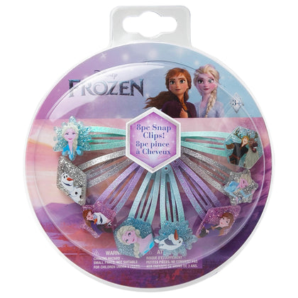 LUV HER Disney Frozen Kids Hair Clips 8 pack in assorted colours front view