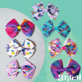 LUV HER Disney Stitch Hair Bow displayed on a table