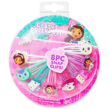 LUV HER Gabby's Dollhouse colourful snap hair clips pack front view